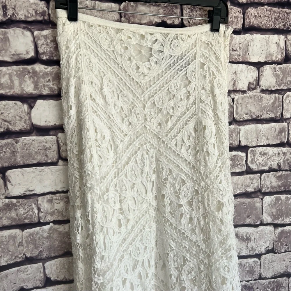 INC White High Low Skirt Size 4